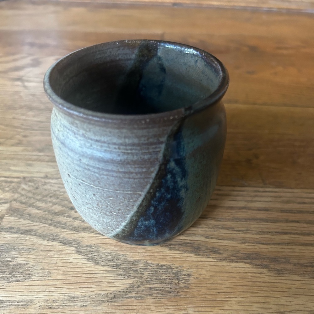 Vintage Small Pottery Pot Handmade Signature & Dated